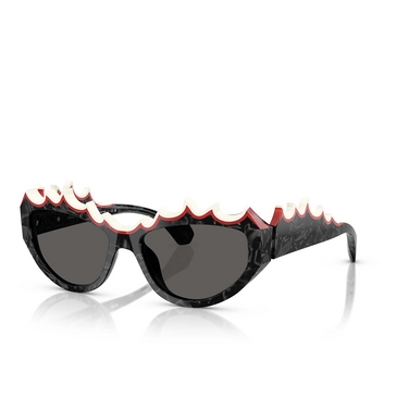 Gafas de sol Alain Mikli A05514 002/S4 noir nacree / rouge nacree / white - Vista tres cuartos