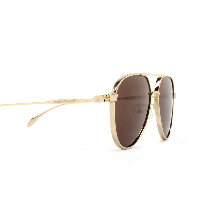 Alexander McQueen AM0373S Sunglasses 002 gold - 3/4