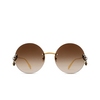 Occhiali da sole Alexander McQueen AM0418S 002 gold - anteprima prodotto 1/4