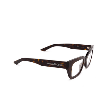 Alexander McQueen AM0453O Korrektionsbrillen 002 havana - Dreiviertelansicht