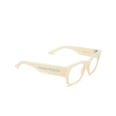 Alexander McQueen AM0455O Korrektionsbrillen 004 ivory - Dreiviertelansicht