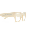 Occhiali da vista Alexander McQueen AM0455O 004 ivory - anteprima prodotto 3/4