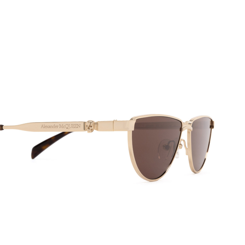 Alexander McQueen AM0456S Sunglasses 002 gold - 3/4