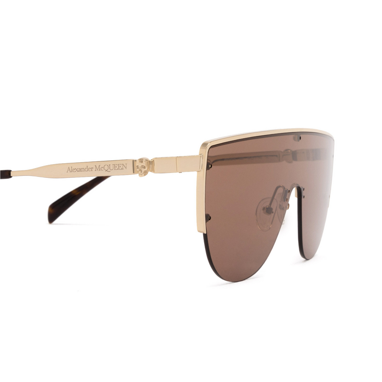 Alexander McQueen AM0457S Sunglasses 002 gold - 3/4