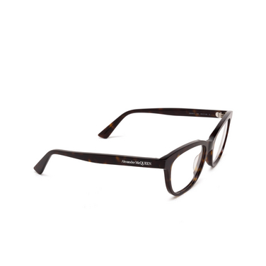 Alexander McQueen AM0461O Korrektionsbrillen 002 havana - Dreiviertelansicht