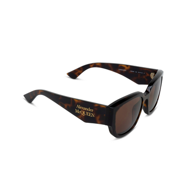 Lunettes de soleil Alexander McQueen AM0468S 002 havana - Vue trois quarts