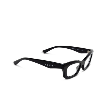 Gafas graduadas Alexander McQueen AM0474O 001 black - Vista tres cuartos