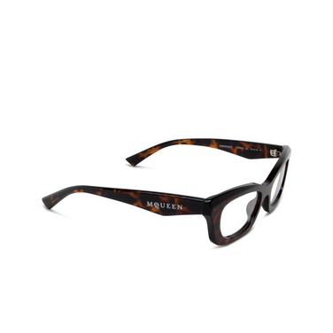 Alexander McQueen AM0474O Eyeglasses 002 havana - three-quarters view