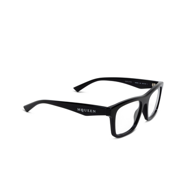 Lunettes de vue Alexander McQueen AM0475O 006 black - Vue trois quarts