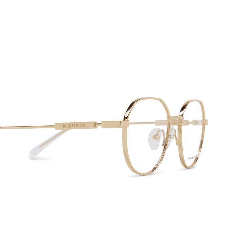 Alexander McQueen AM0479O Eyeglasses 002 gold - 3/4