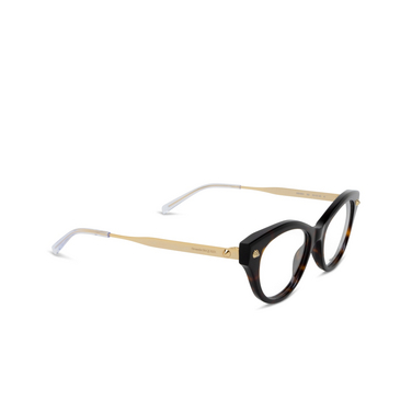 Alexander McQueen AM0485O Eyeglasses 002 havana - three-quarters view