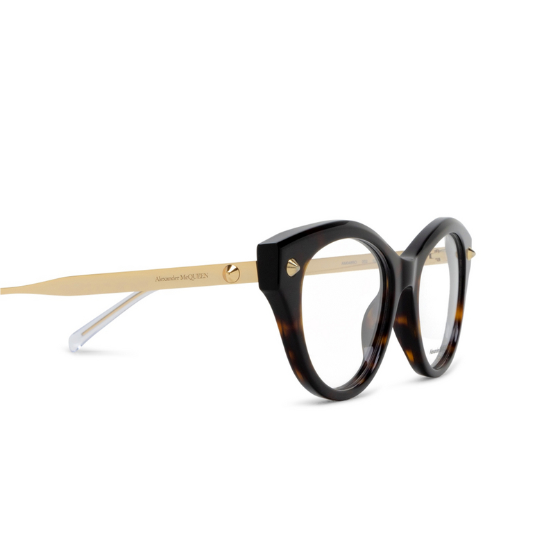 Alexander McQueen AM0485O Eyeglasses 002 havana - 3/4