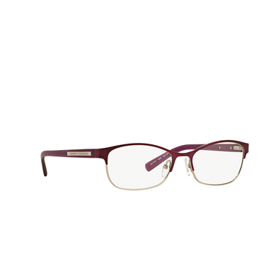 Armani Exchange AX1010 Eyeglasses 6050 red & shiny pale gold - three-quarters view