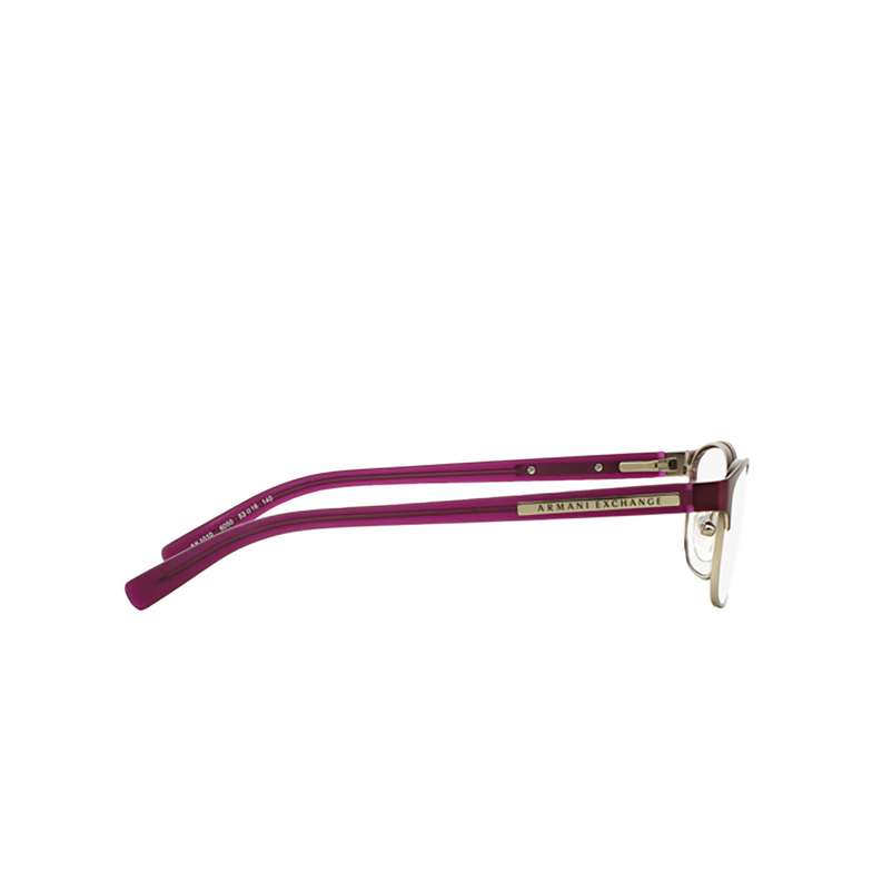 Lunettes de vue Armani Exchange AX1010 6050 red & shiny pale gold - 3/3