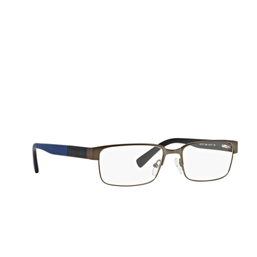 Armani Exchange AX1017 Eyeglasses 6084 matte gunmetal - three-quarters view