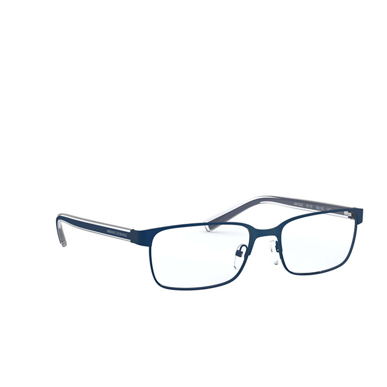 Armani Exchange AX1042 Eyeglasses 6113 matte blue - 2/3