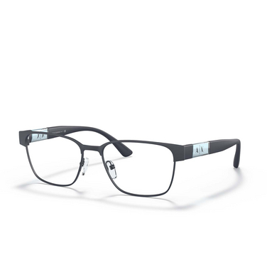 Lunettes de vue Armani Exchange AX1052 6099 matte blue - Vue trois quarts