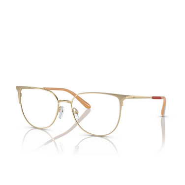 Armani Exchange AX1058 Eyeglasses 6110 shiny pale gold - three-quarters view