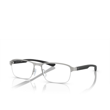 Armani Exchange AX1061 Eyeglasses 6045 matte silver - three-quarters view
