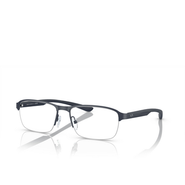 Armani Exchange AX1061 Eyeglasses 6099 matte blue - three-quarters view