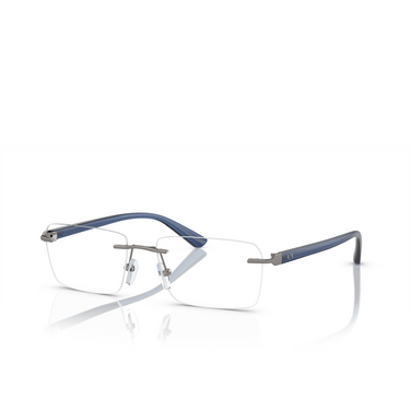 Armani Exchange AX1064 Eyeglasses 6017 matte gunmetal - three-quarters view