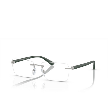 Armani Exchange AX1064 Eyeglasses 6020 matte silver - three-quarters view