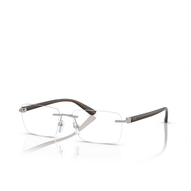 Armani Exchange AX1064 Eyeglasses 6045 matte silver - three-quarters view
