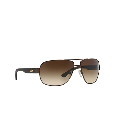 Armani Exchange AX2012S Sunglasses 605813 matte brown - three-quarters view