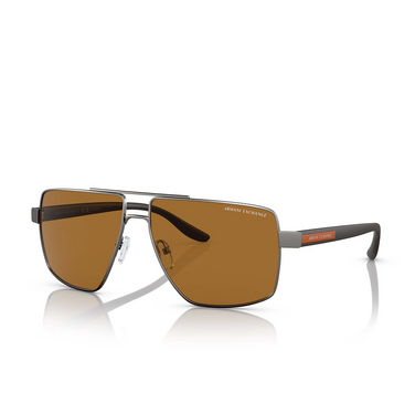 Armani Exchange AX2037S Sunglasses 600383 matte gunmetal - three-quarters view
