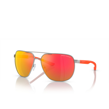 Armani Exchange AX2047S Sunglasses 60456Q matte silver - three-quarters view