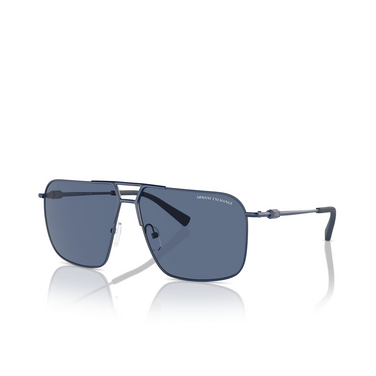 Armani Exchange AX2050S Sunglasses 609980 matte blue - three-quarters view