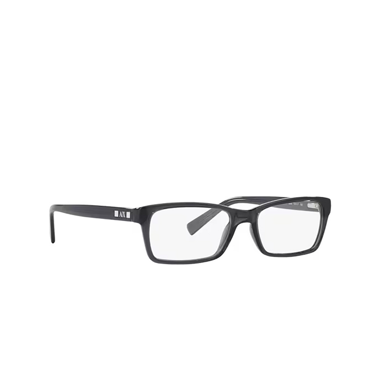 Lunettes de vue Armani Exchange AX3007 8005 shiny transparent grey - 2/3