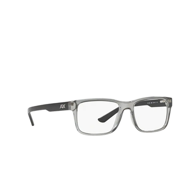 Gafas graduadas Armani Exchange AX3016 8239 shiny transparent grey - Vista tres cuartos