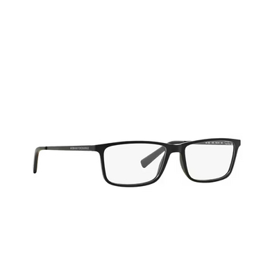 Armani Exchange AX3027 Eyeglasses 8078 matte black - three-quarters view