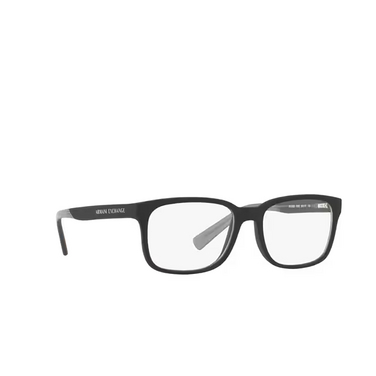 Armani Exchange AX3029 Eyeglasses 8182 matte black - three-quarters view