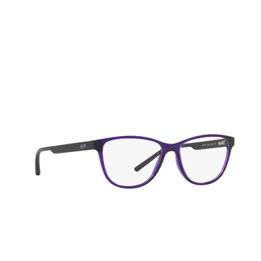 Armani Exchange AX3047 Eyeglasses 8236 shiny violet - three-quarters view