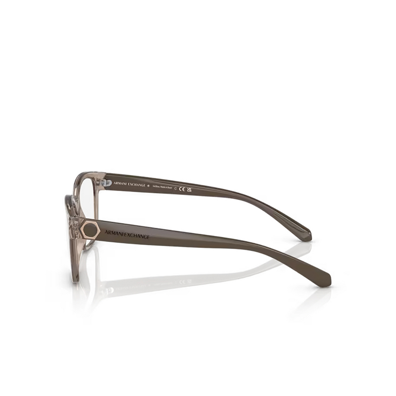 Lunettes de vue Armani Exchange AX3098 8240 shiny transparent tundra - 3/3