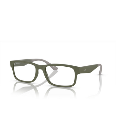 Armani Exchange AX3106 Eyeglasses 8301 matte green - three-quarters view