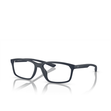 Armani Exchange AX3108U Eyeglasses 8181 matte blue - three-quarters view