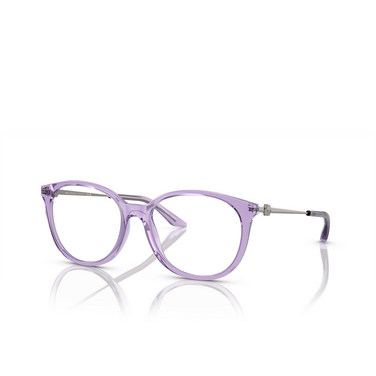 Armani Exchange AX3109 Eyeglasses 8236 shiny transparent violet - three-quarters view