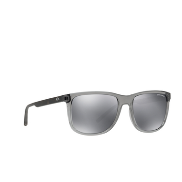 Armani Exchange AX4070S Sunglasses 82396G shiny grey - three-quarters view