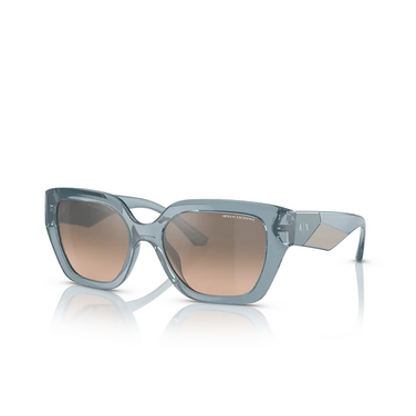 Gafas de sol Armani Exchange AX4125SU 82408Z shiny transparent azure - Vista tres cuartos