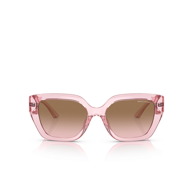 Gafas de sol Armani Exchange AX4125SU 833911 shiny transparent pink - Vista delantera