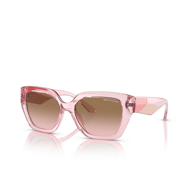 Gafas de sol Armani Exchange AX4125SU 833911 shiny transparent pink - Vista tres cuartos