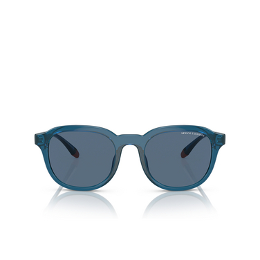 Lunettes de soleil Armani Exchange AX4129SU 818780 shiny transparent blue - Vue de face