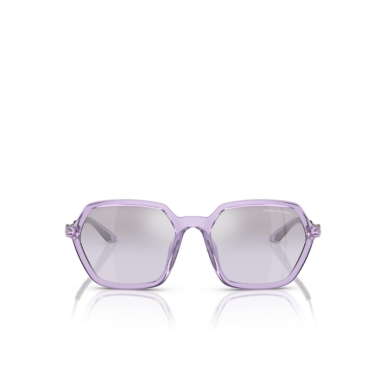 Gafas de sol Armani Exchange AX4139SU 82367P shiny transparent violet - 1/3