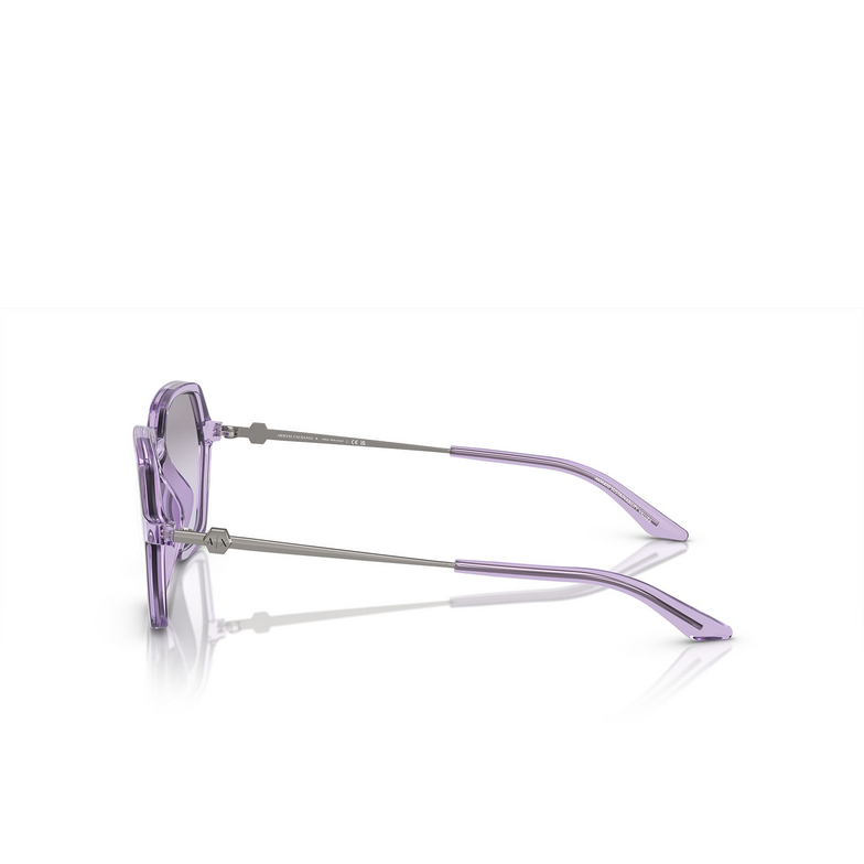 Gafas de sol Armani Exchange AX4139SU 82367P shiny transparent violet - 3/3