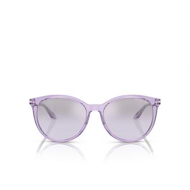 Gafas de sol Armani Exchange AX4140S 82367P shiny transparent violet - Vista delantera