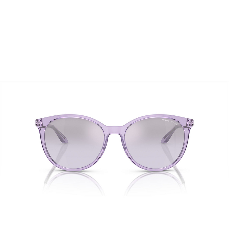 Occhiali da sole Armani Exchange AX4140S 82367P shiny transparent violet - 1/3