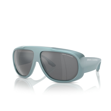 Armani Exchange AX4143SU Sunglasses 83526G metalized light blue / grey - three-quarters view